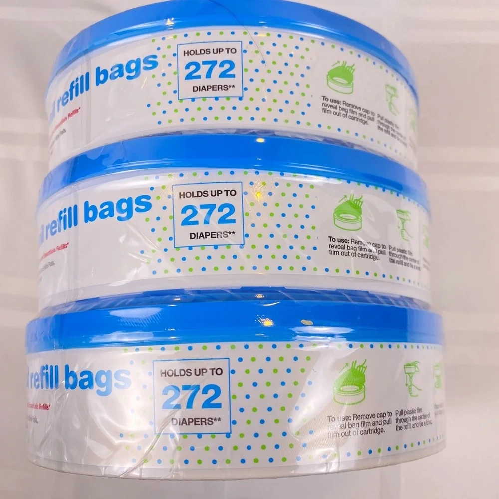 Up and Up 3 Pack Diaper Pail Refill Bags Holds 272 Diapers in Each